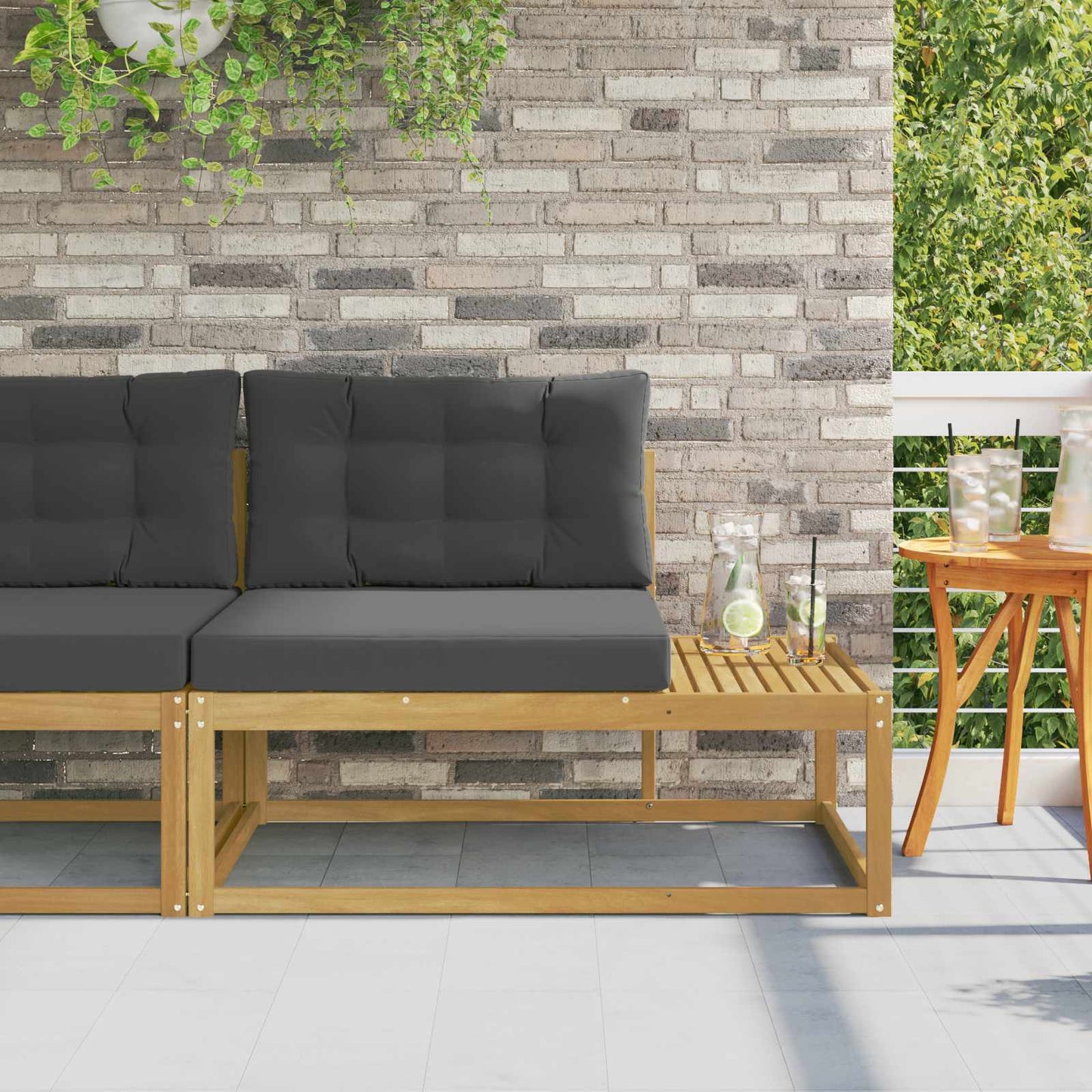 Divano da Esterno Bianco 115 x 83 x 73 cm Poliestere