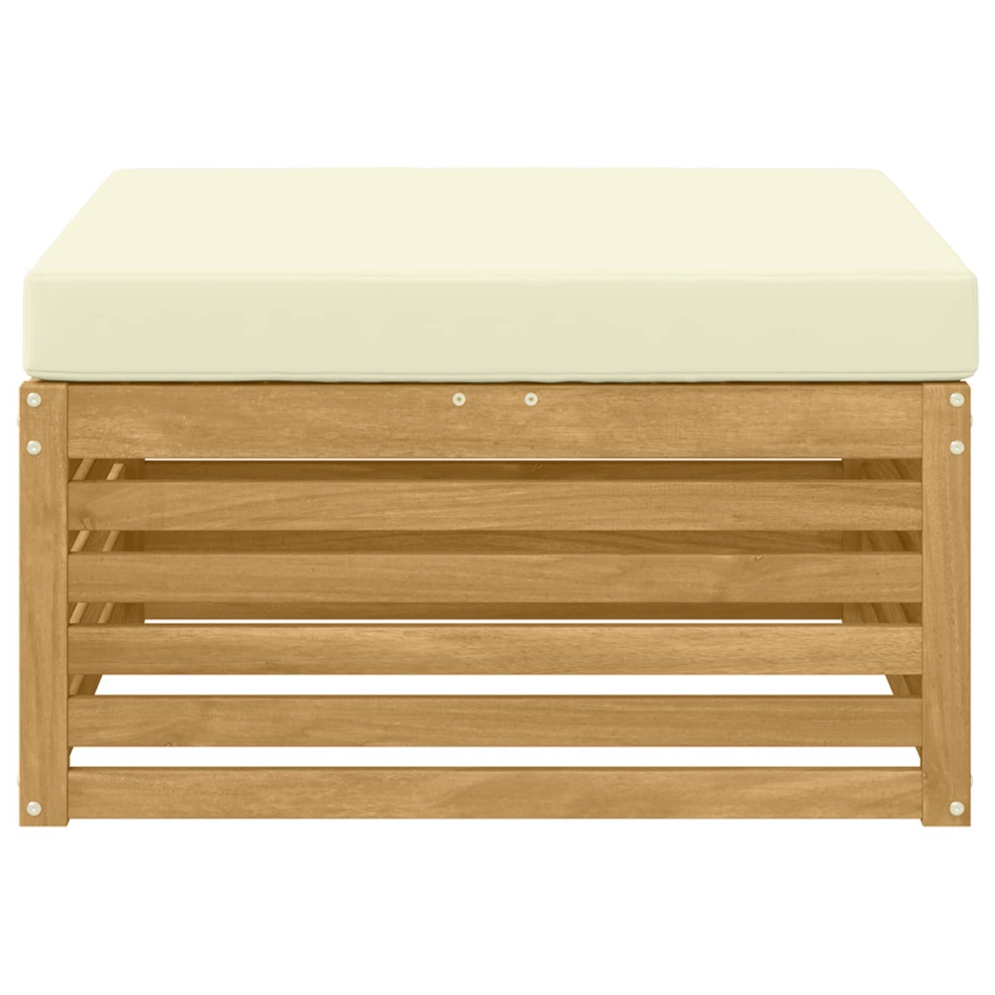 Poggiapiedi da Esterno Legno di Acacia Massello Bianco