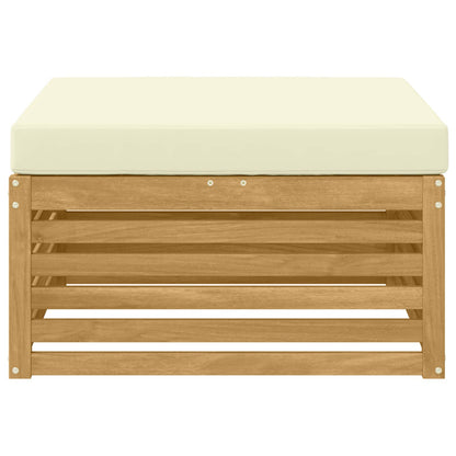 Poggiapiedi da Esterno Legno di Acacia Massello Bianco