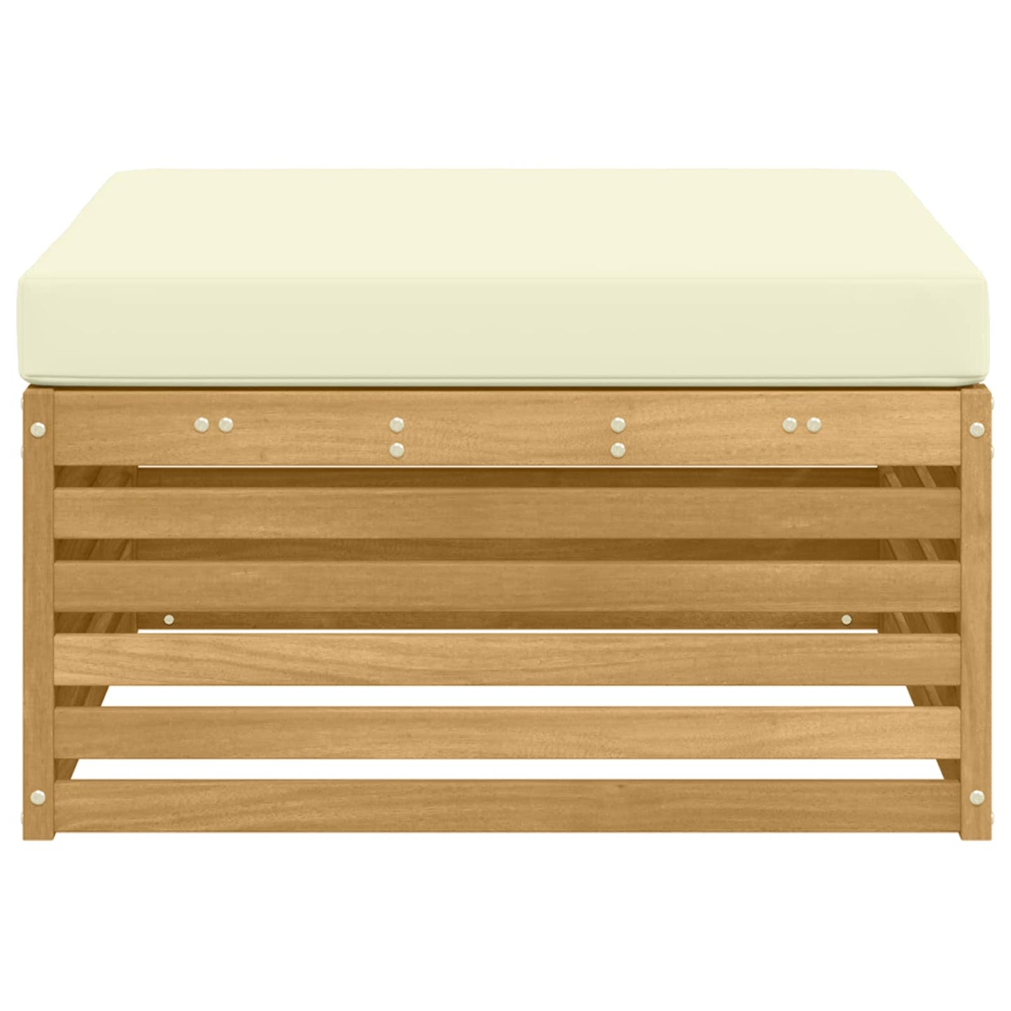 Poggiapiedi da Esterno Legno di Acacia Massello Bianco