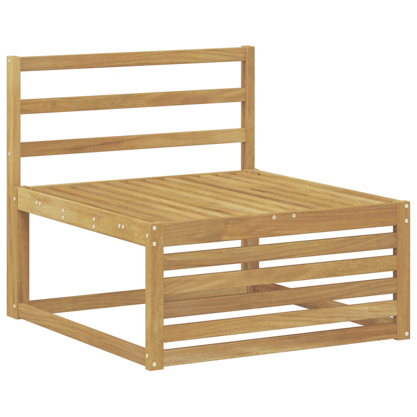 Divano centrale per esterno Legno di Acacia Massello Bianco