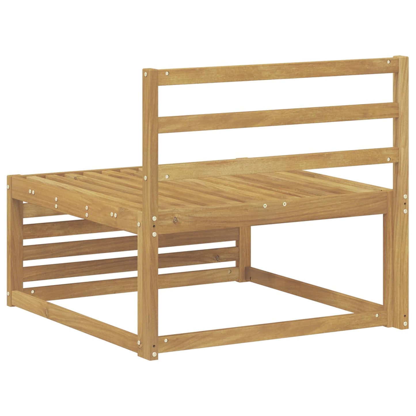 Divano centrale per esterno Legno di Acacia Massello Bianco