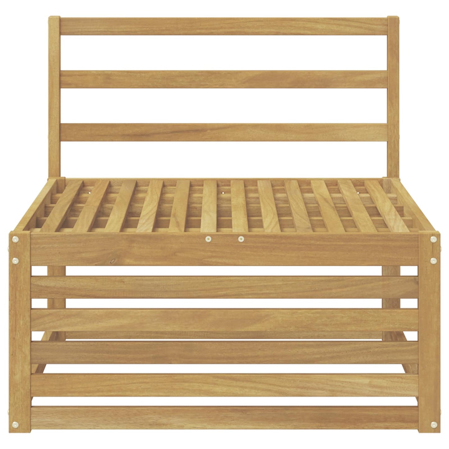 Divano centrale per esterno Legno di Acacia Massello Bianco