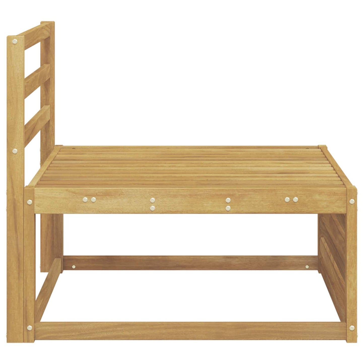 Divano centrale per esterno Legno di Acacia Massello Bianco