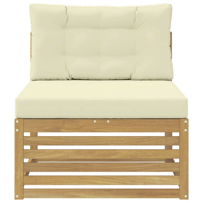 Divano centrale per esterno Legno di Acacia Massello Bianco