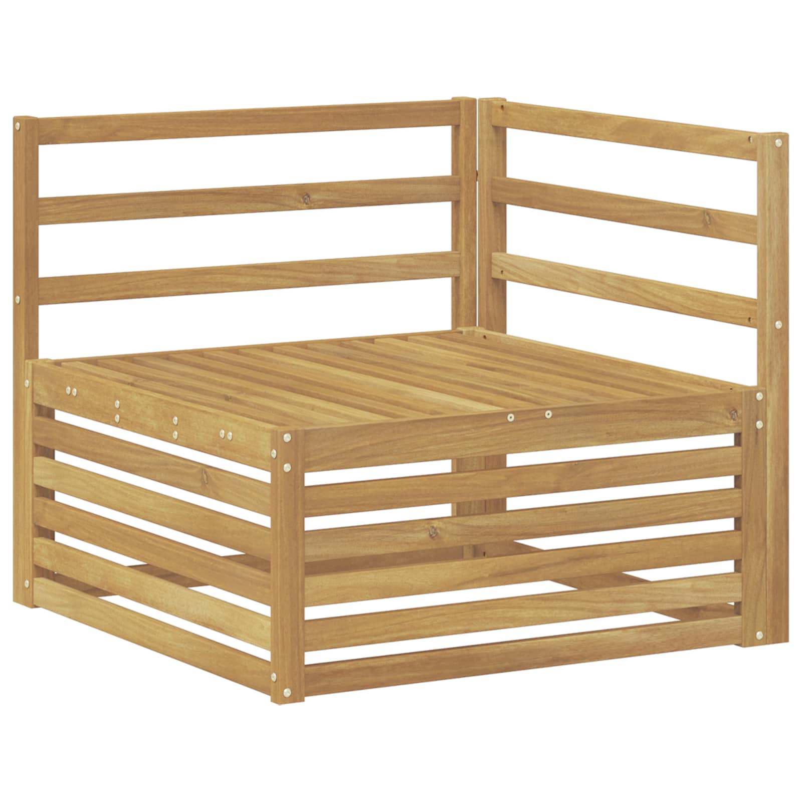 Divano Angolare da Esterno Legno di Acacia Massello Bianco - homemem39