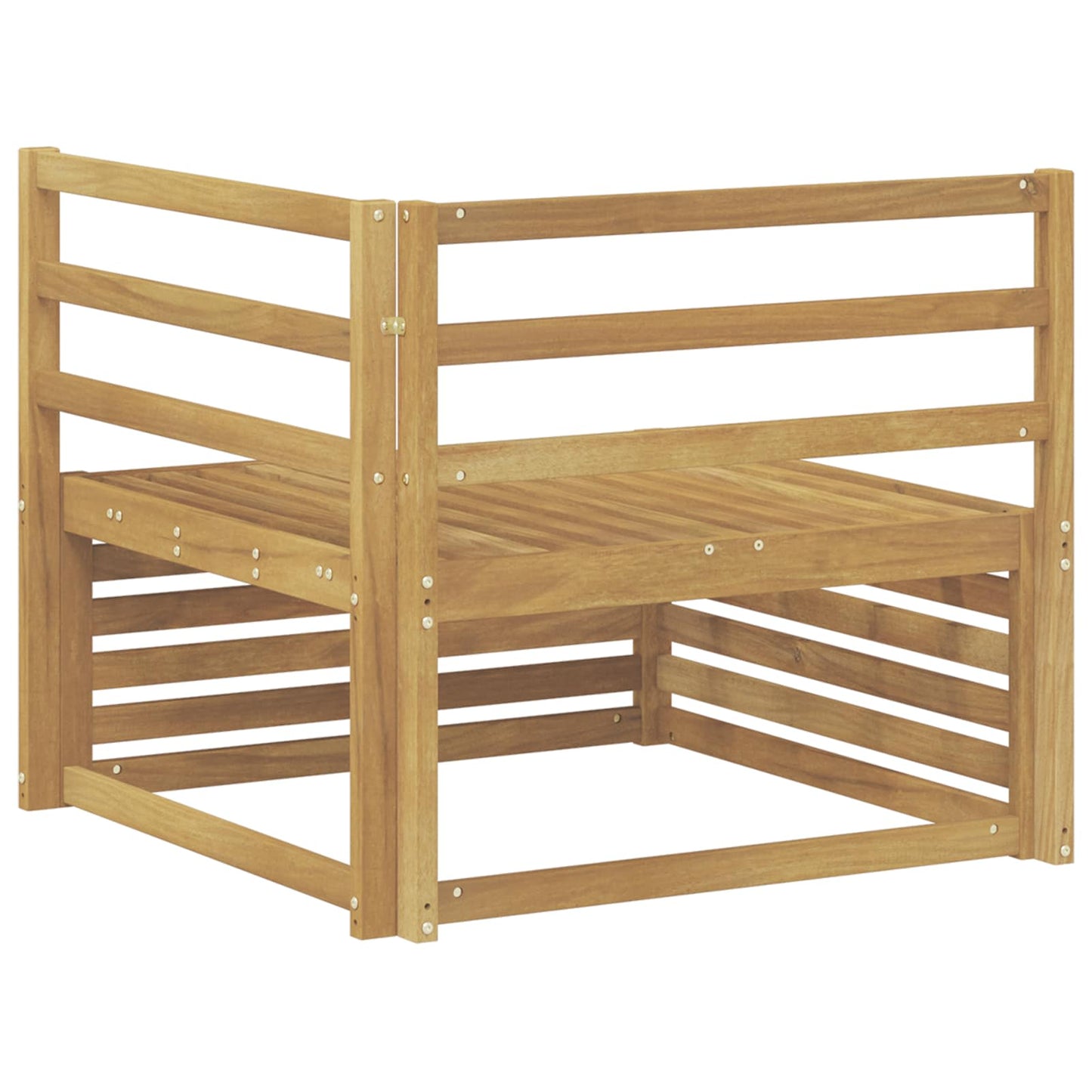 Divano Angolare da Esterno Legno di Acacia Massello Bianco - homemem39