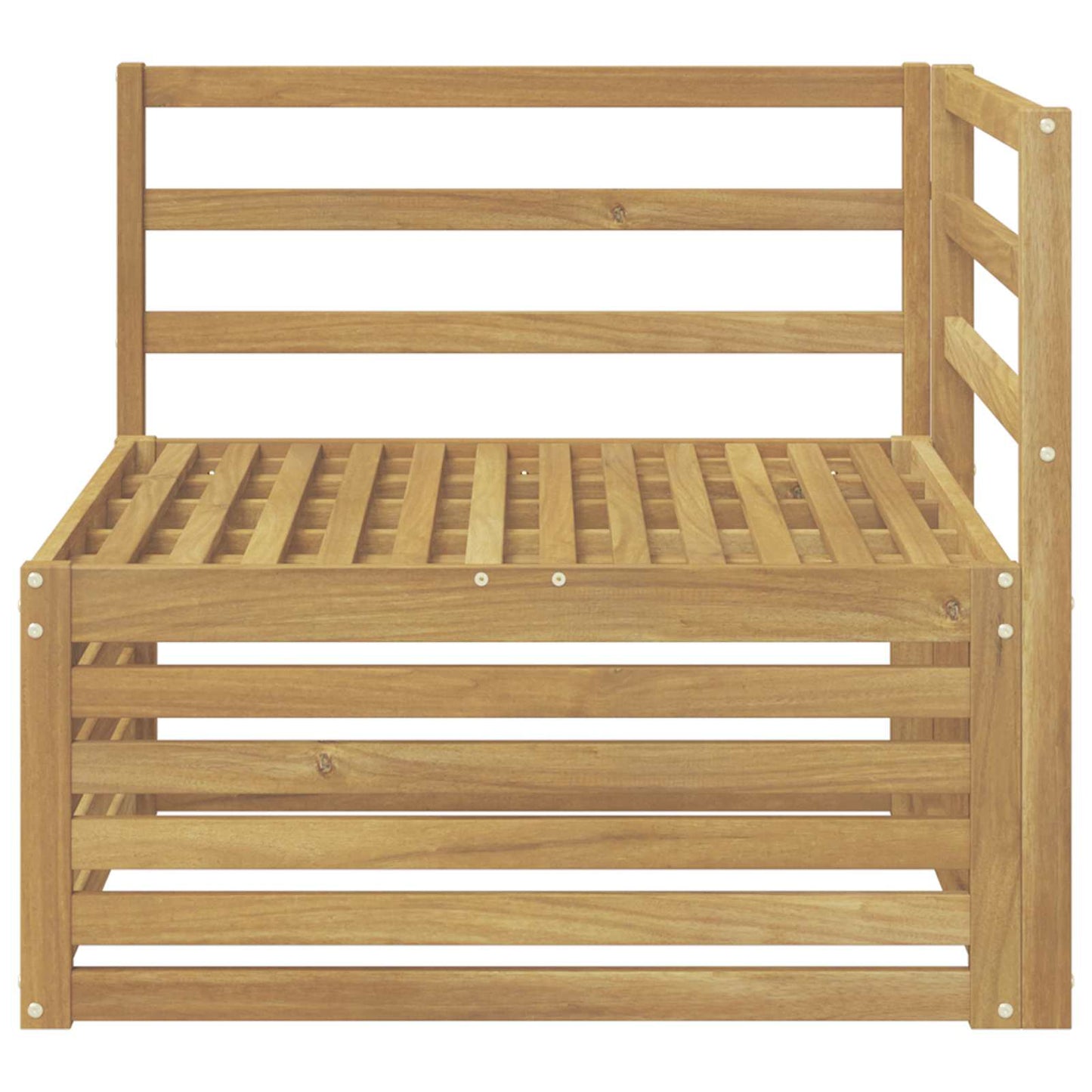 Divano Angolare da Esterno Legno di Acacia Massello Bianco - homemem39