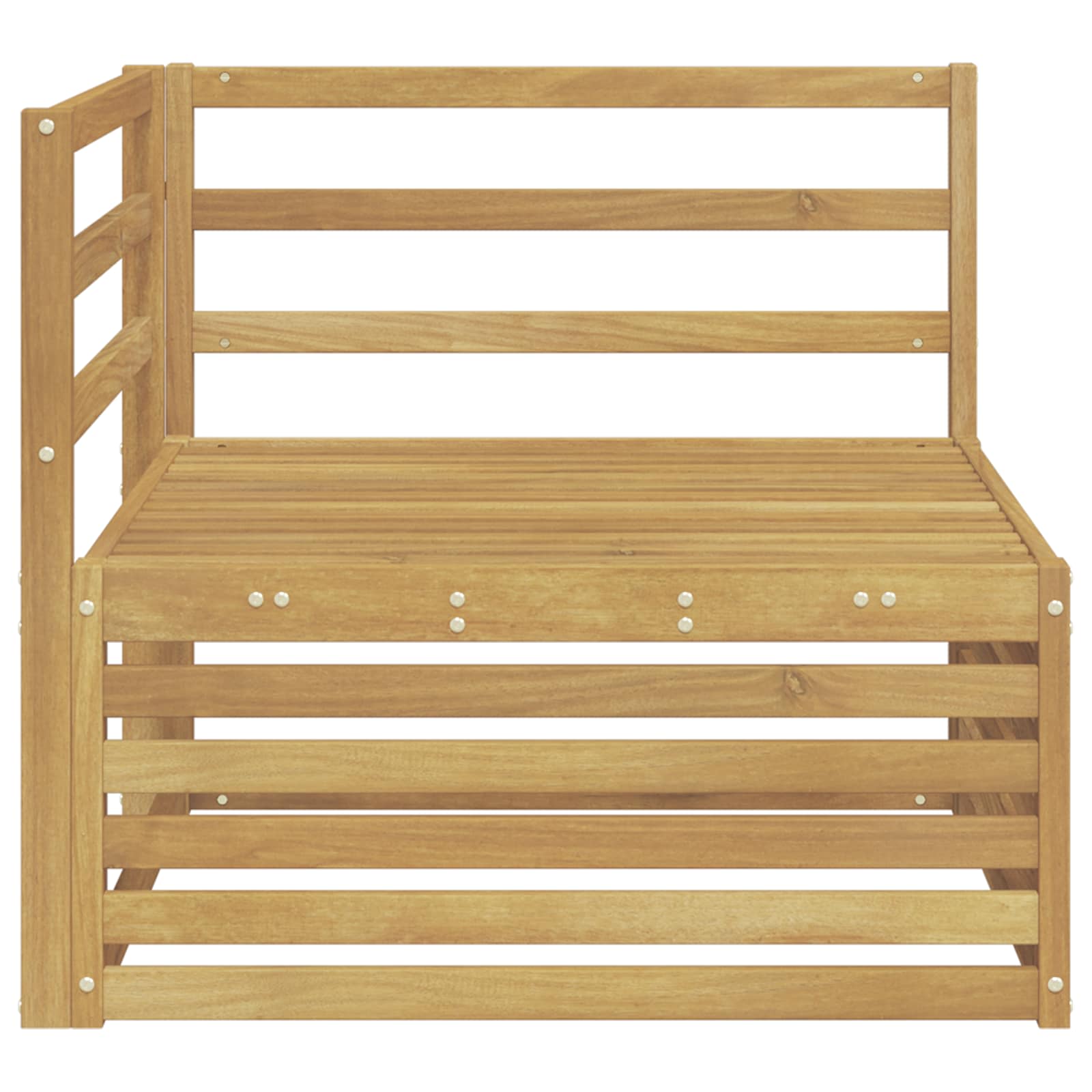 Divano Angolare da Esterno Legno di Acacia Massello Bianco - homemem39