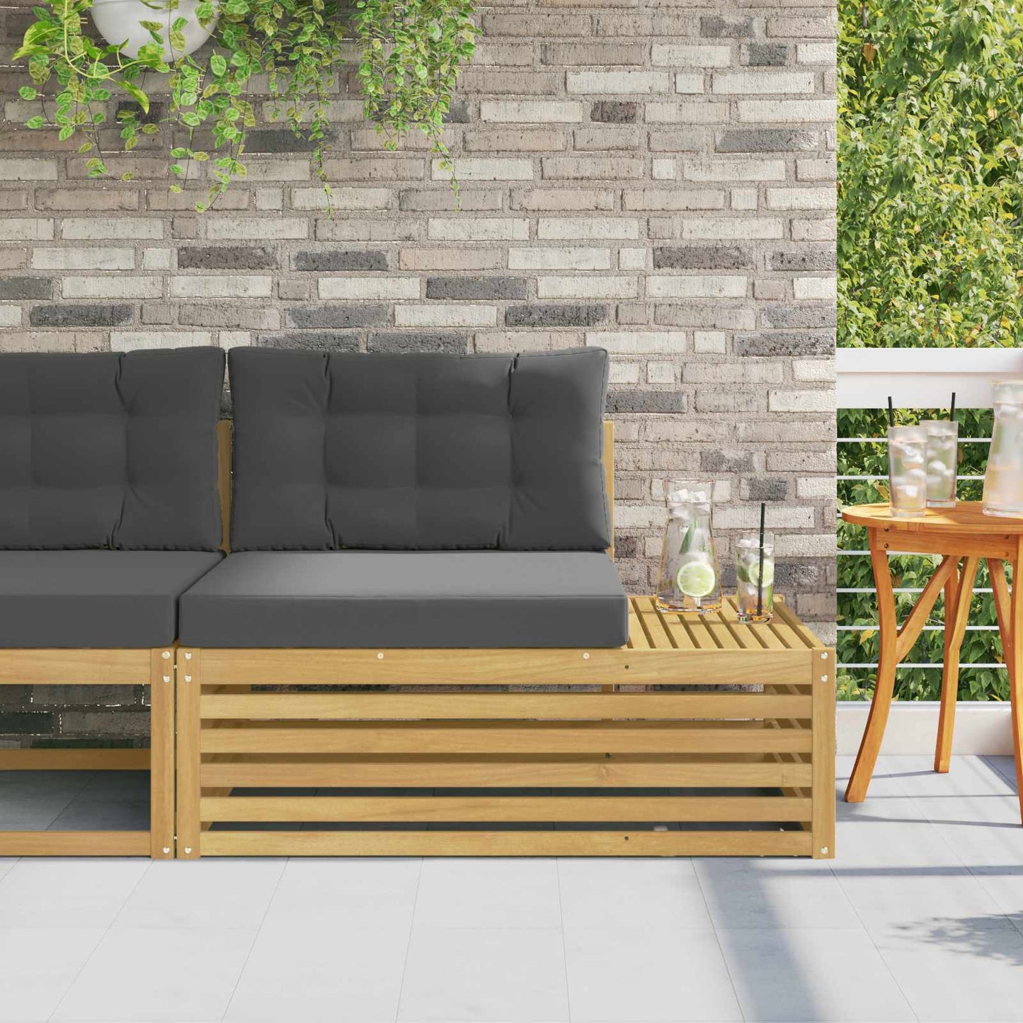 Divano da Esterno con cuscino Bianco 115 x 83 x 73 cm