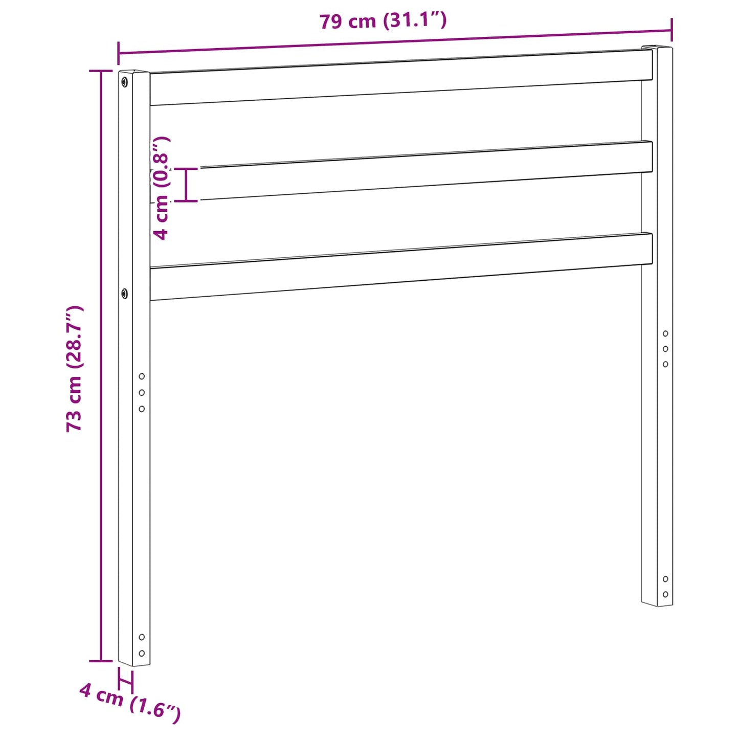 Modulo Braccioli 2 pcs Bianco 79 x 4 x 73 cm | homemem39