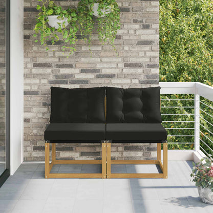 2 Pezzo Divano centrale per esterno Naturale 158 x 83 x 73 cm