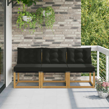 2 Pezzo Divano centrale per esterno Naturale 158 x 83 x 73 cm