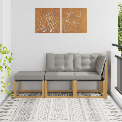 Unità Divano Sezionale con cuscino 3 Pezzo Bianco