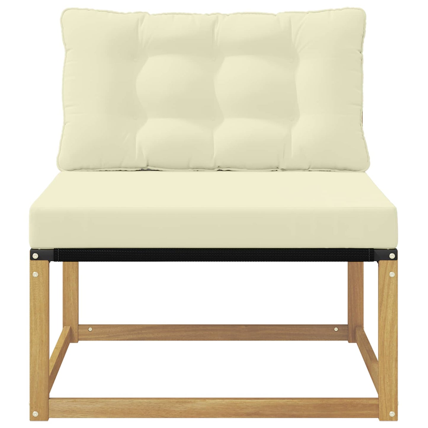 Divano centrale per esterno Bianco 79 x 83 x 73 cm acciaio | homemem39