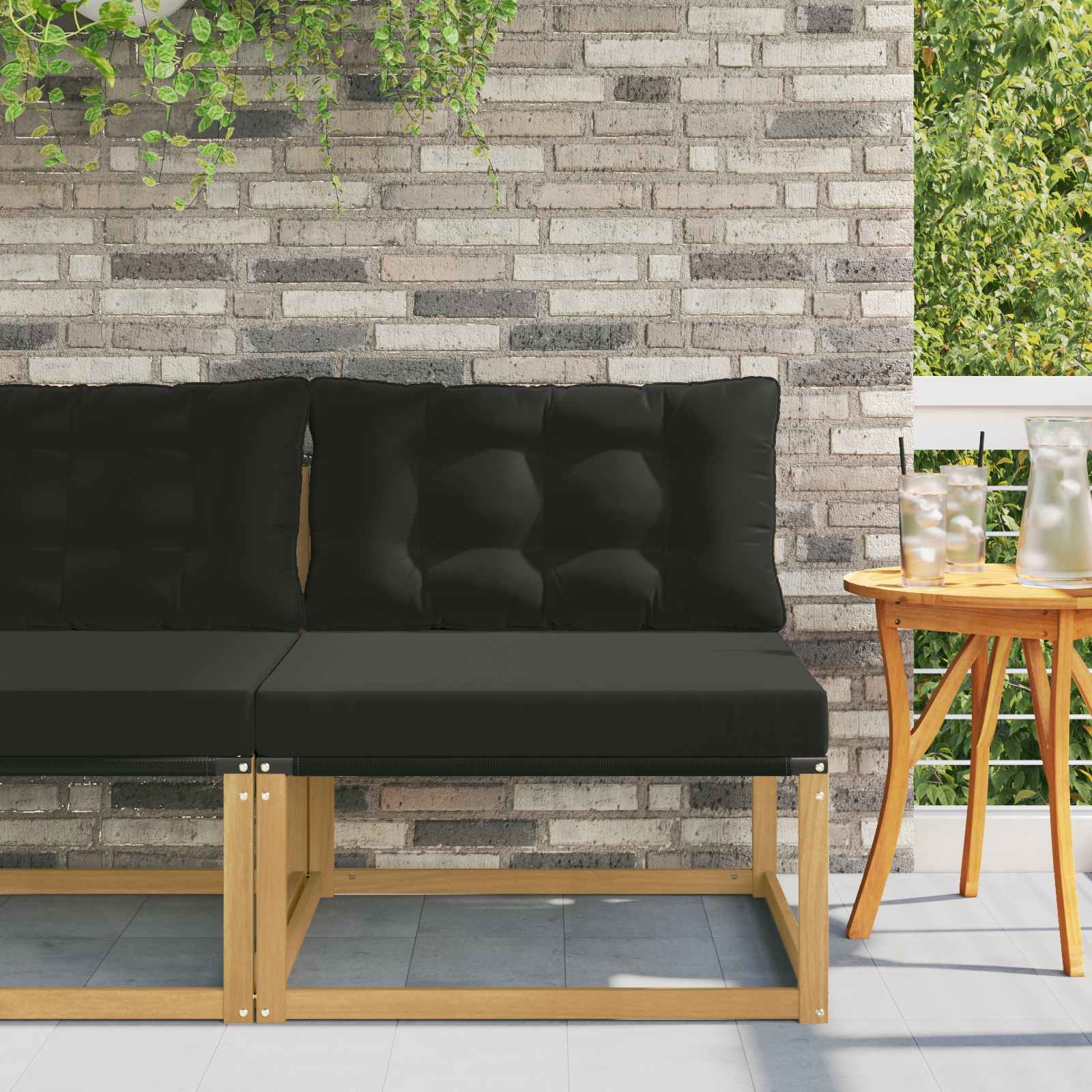 Divano centrale per esterno Bianco 79 x 83 x 73 cm acciaio | homemem39