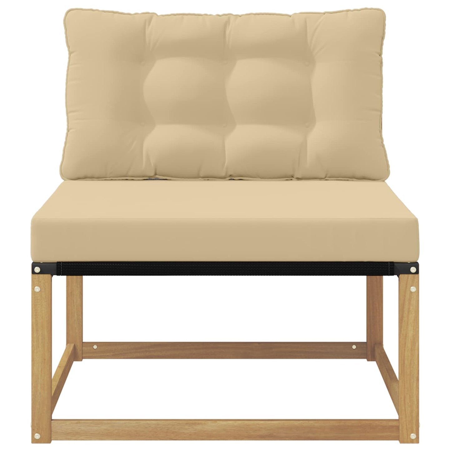 Divano centrale per esterno Bianco 79 x 83 x 73 cm acciaio | homemem39