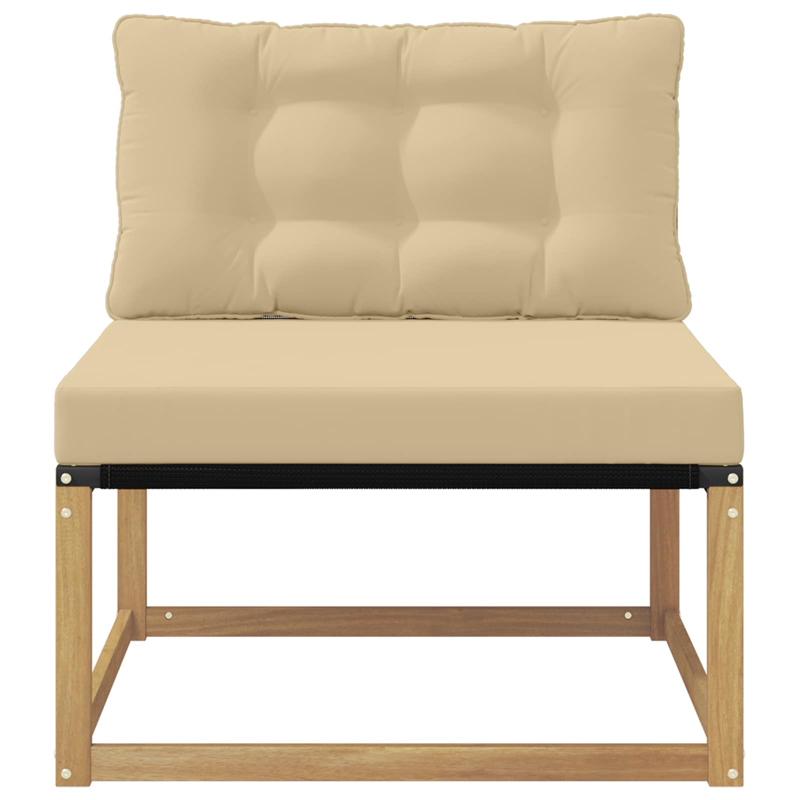 Divano centrale per esterno Bianco 79 x 83 x 73 cm acciaio | homemem39