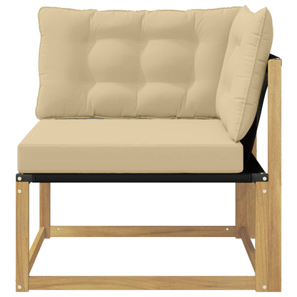Divano Angolare da Esterno Legno di Acacia Massello e Textilene | homemem39