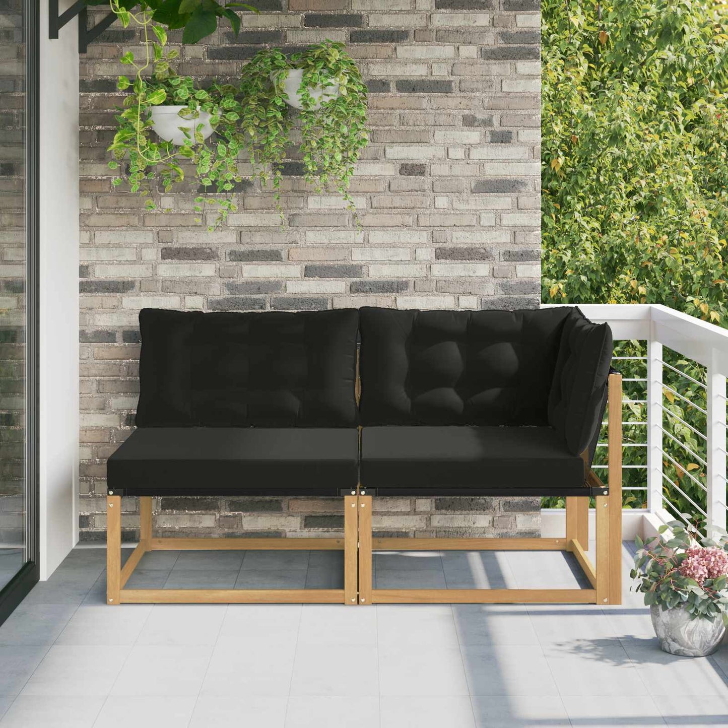 Unità Divano Sezionale con cuscino Bianco 162,5 x 83 x 73 cm | homemem39