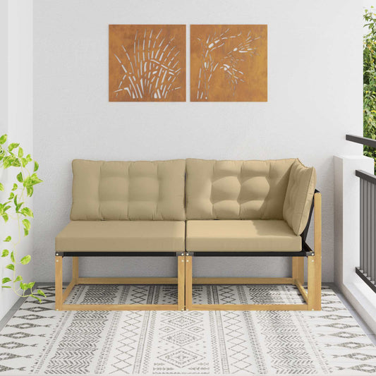 Unità Divano Sezionale con cuscino Bianco 162,5 x 83 x 73 cm