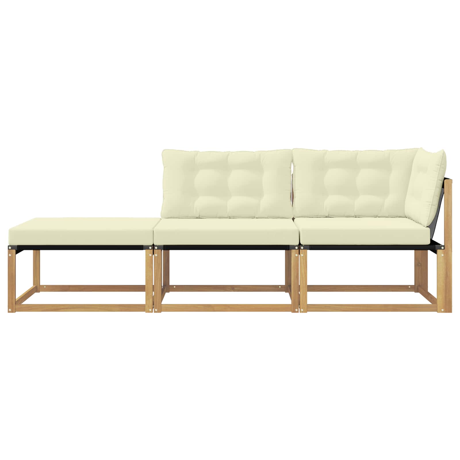 Unità Divano Sezionale con cuscino Bianco 241,5 x 83 x 73 cm | homemem39