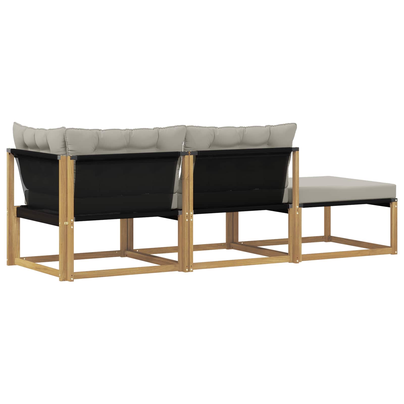 Set di divani da esterno con cuscino Bianco e Grigio Chiaro | homemem39