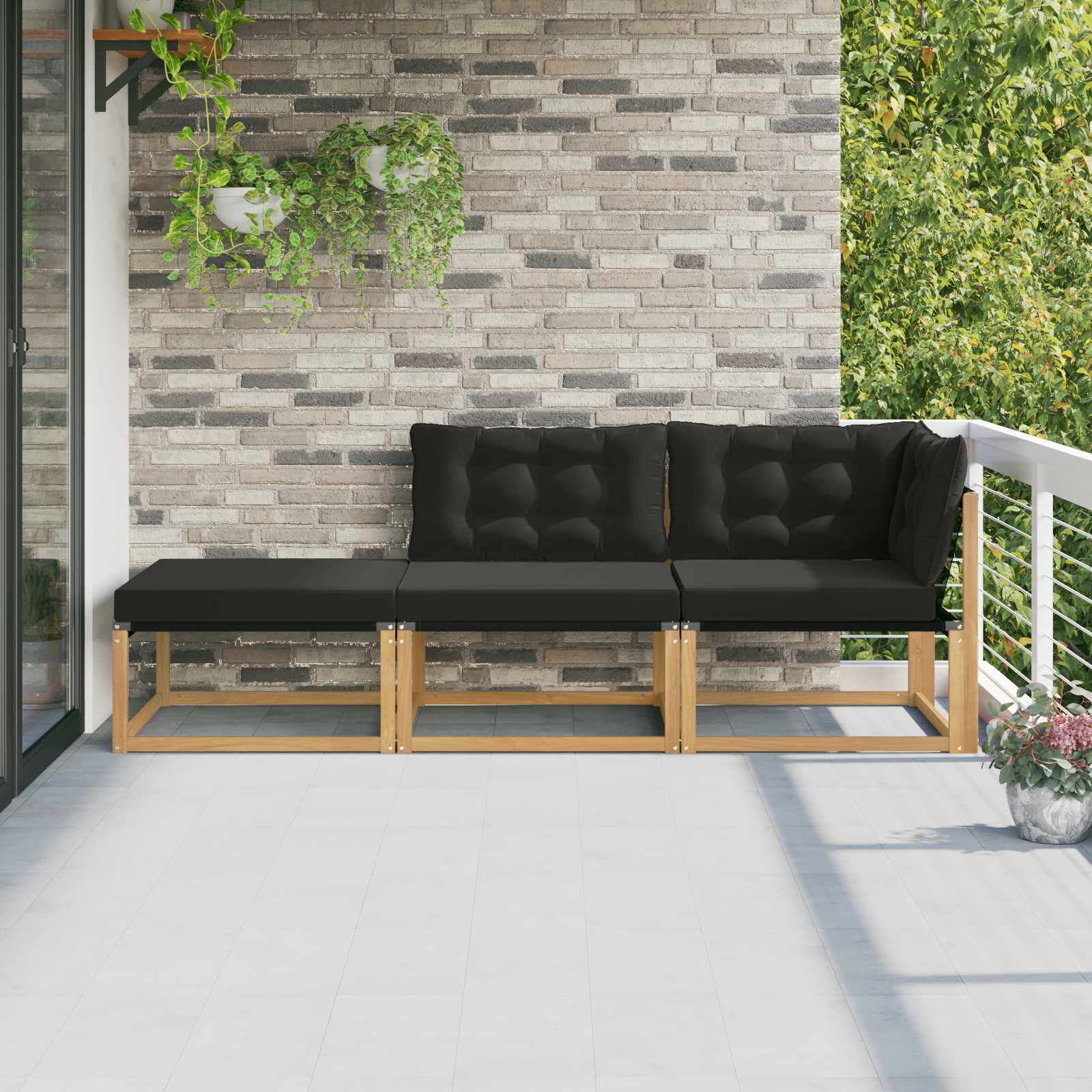 Unità Divano Sezionale con cuscino Bianco 241,5 x 83 x 73 cm | homemem39