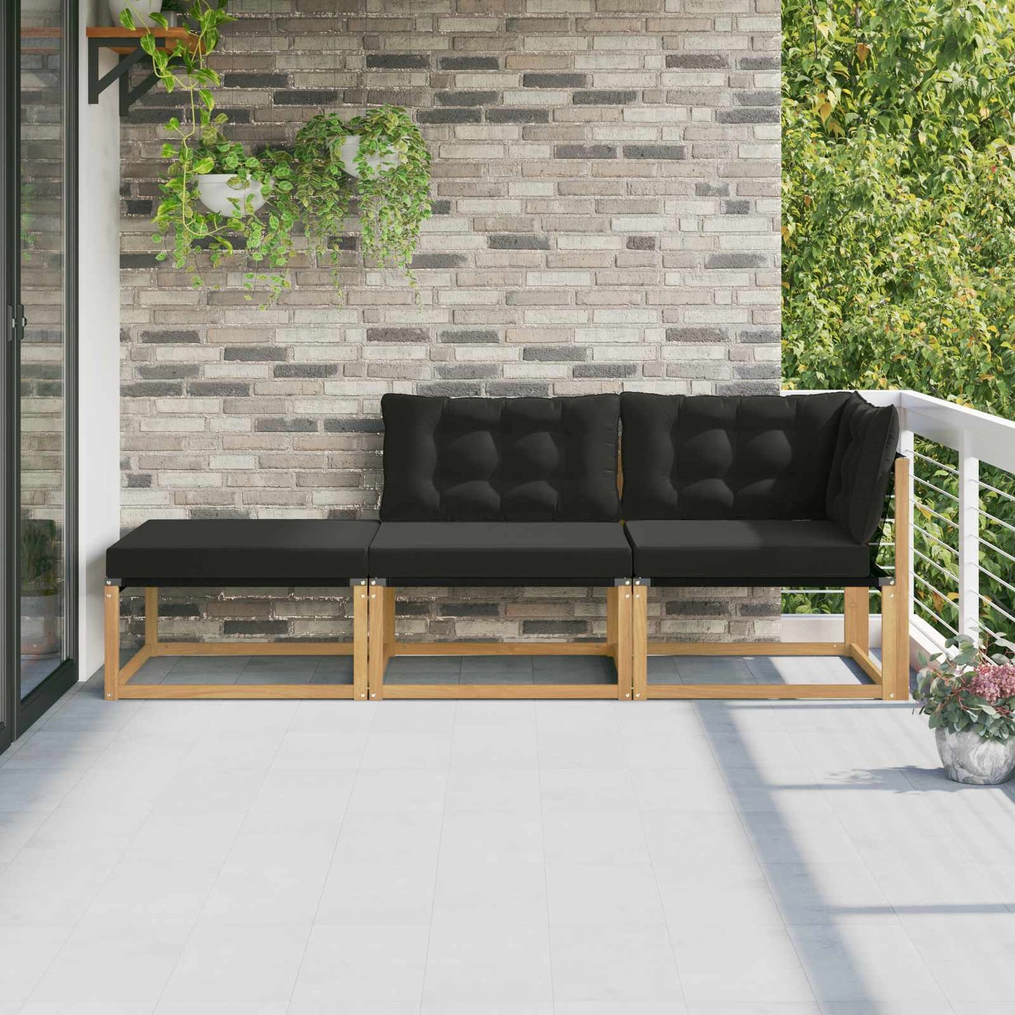 Unità Divano Sezionale con cuscino Bianco 241,5 x 83 x 73 cm