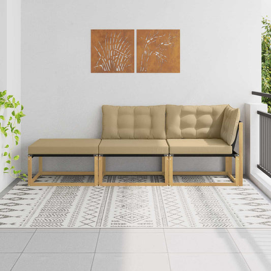 Unità Divano Sezionale con cuscino Bianco 241,5 x 83 x 73 cm