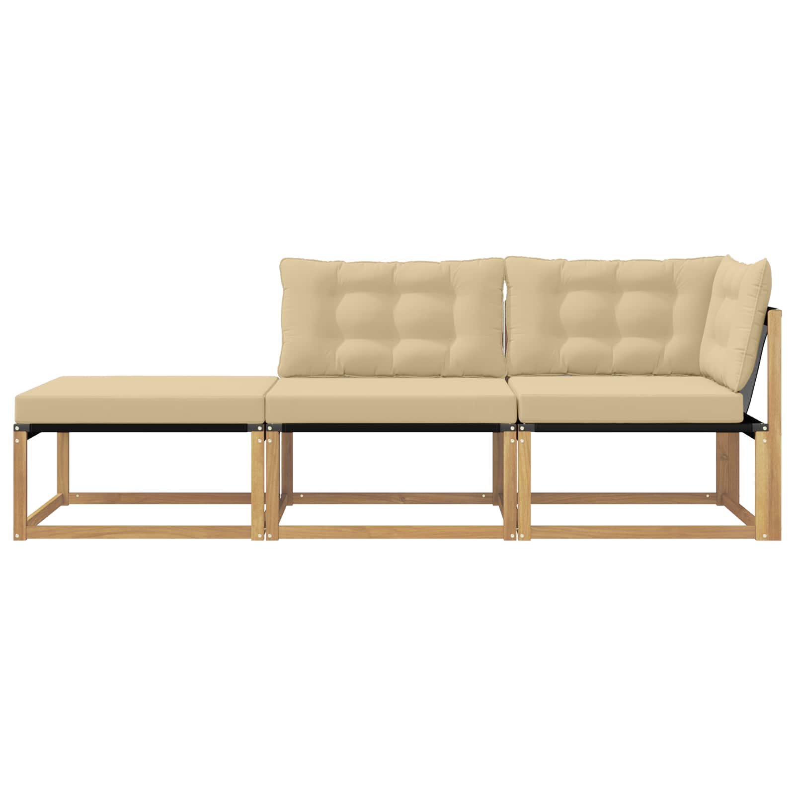 Unità Divano Sezionale con cuscino Bianco 241,5 x 83 x 73 cm | homemem39