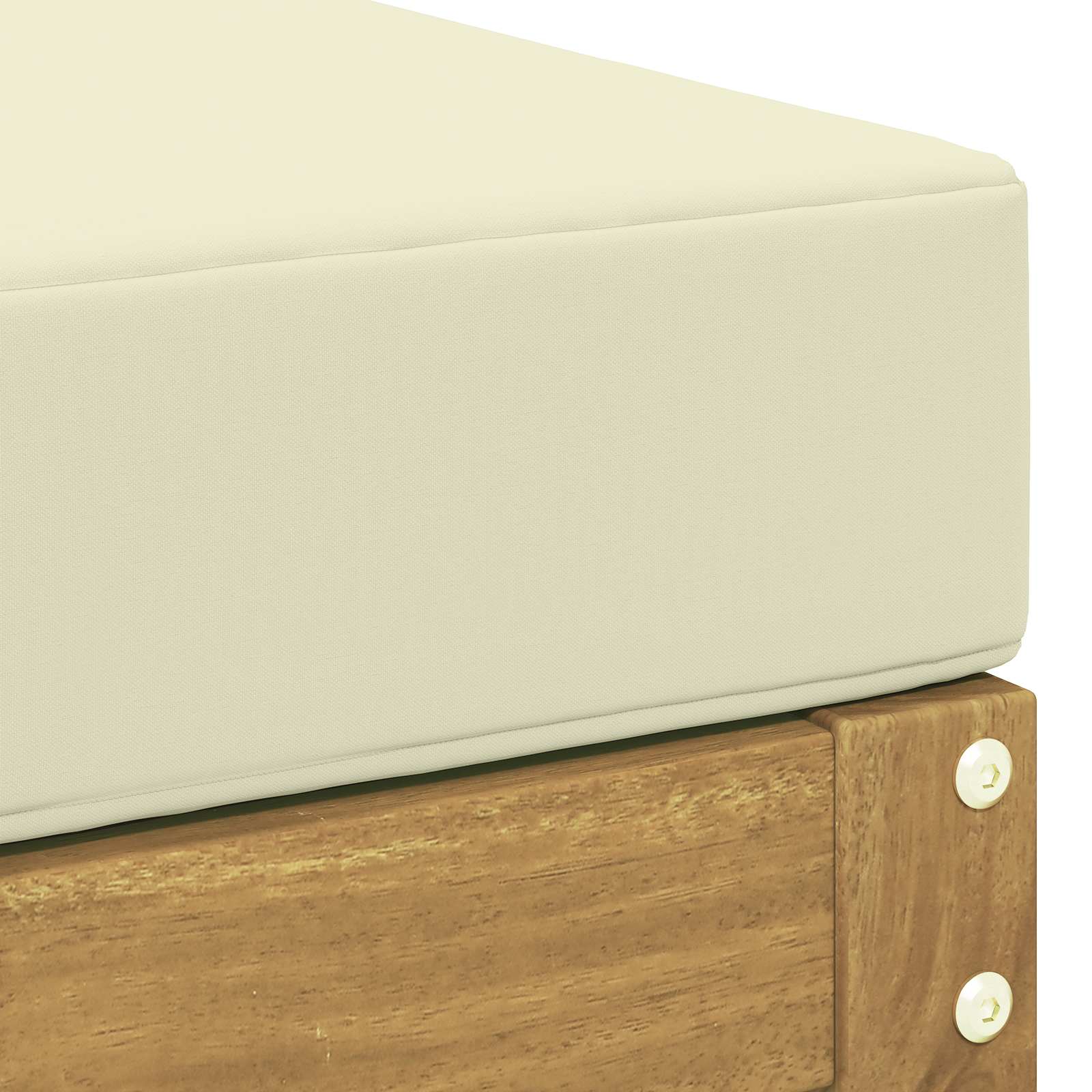 Panca da esterno con cuscino Bianco 43 x 43 x 45 cm | homemem39
