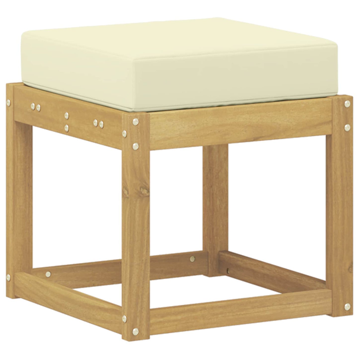 Panca da esterno con cuscino Bianco 43 x 43 x 45 cm | homemem39