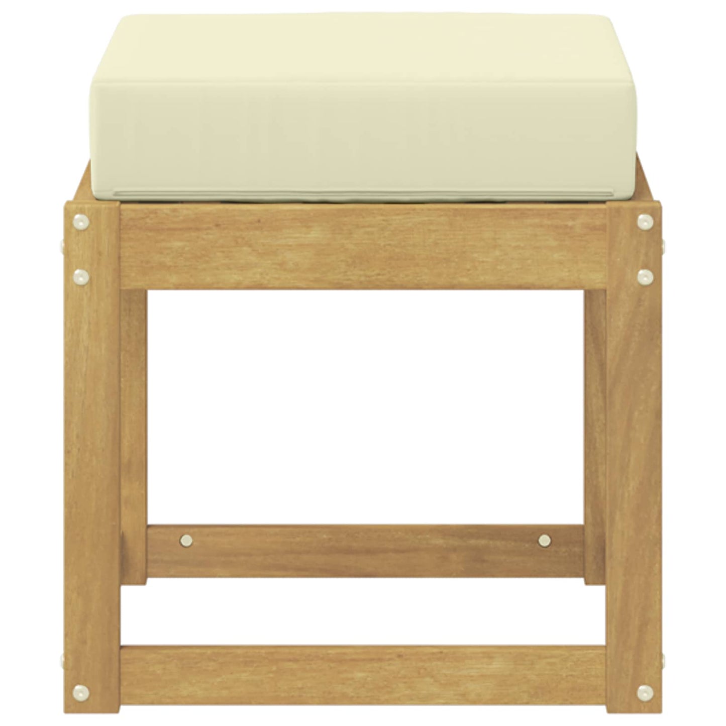 Panca da esterno con cuscino Bianco 43 x 43 x 45 cm