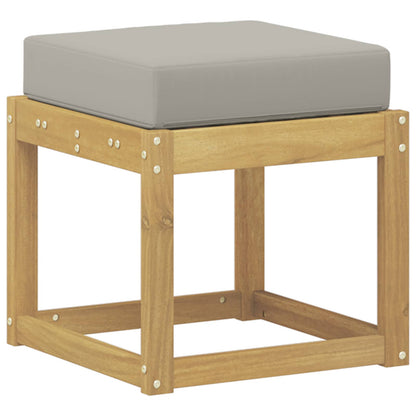 Panca da esterno con cuscino Bianco 43 x 43 x 45 cm