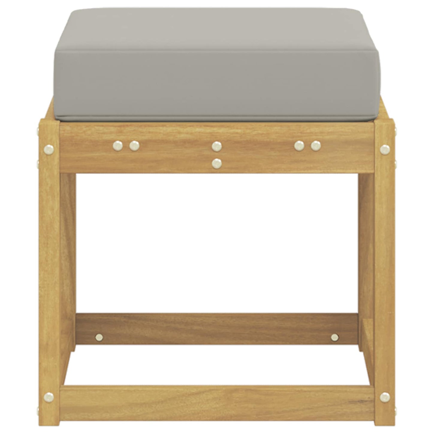 Panca da esterno con cuscino Bianco 43 x 43 x 45 cm