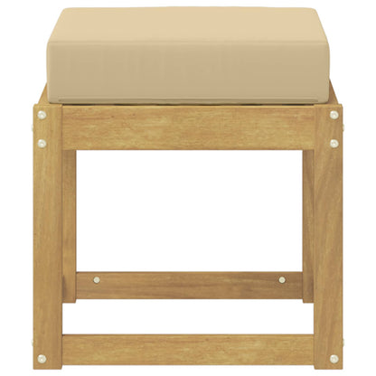 Panca da esterno con cuscino Bianco 43 x 43 x 45 cm