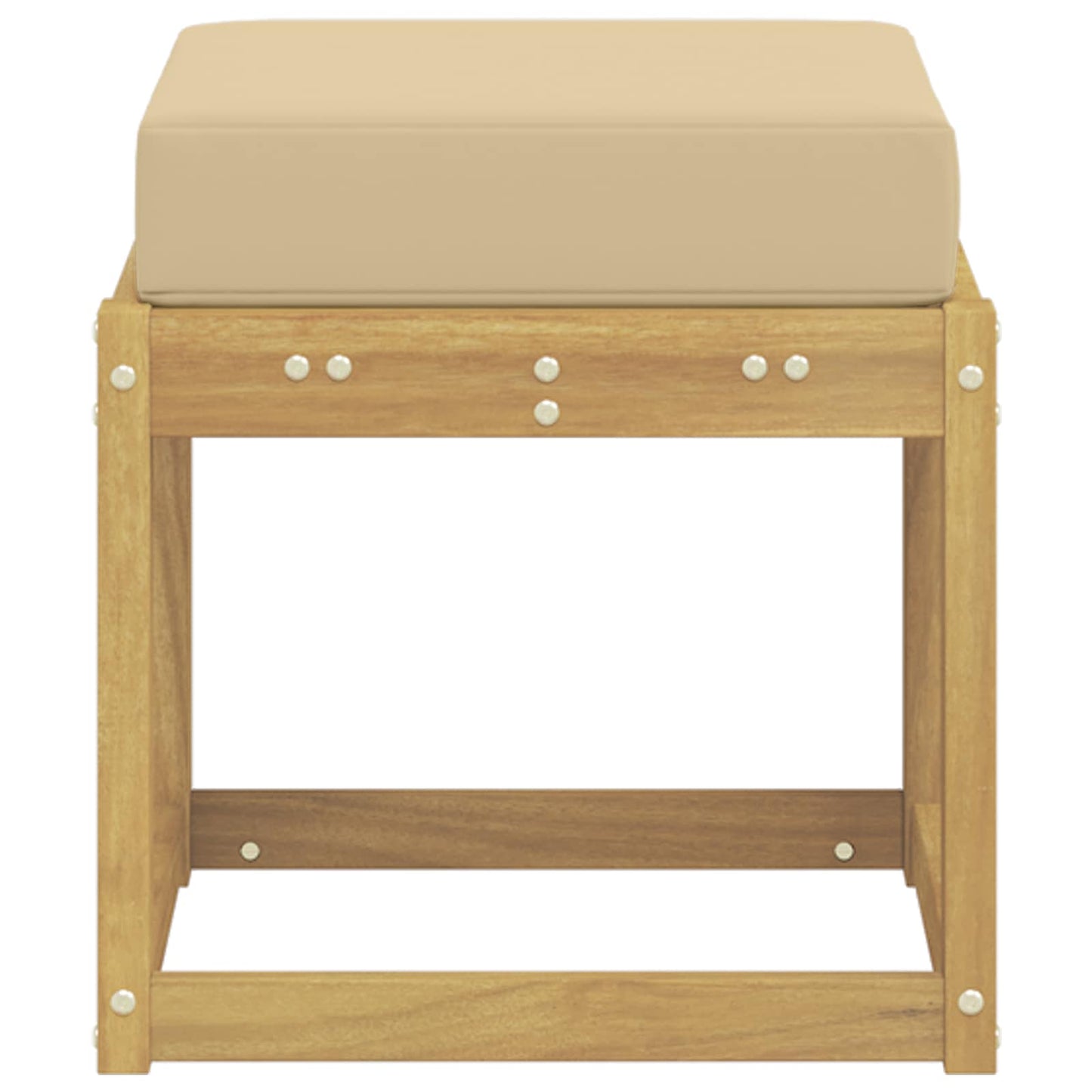 Panca da esterno con cuscino Bianco 43 x 43 x 45 cm