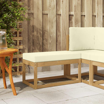 Panca da esterno con cuscino Bianco 80 x 43 x 45 cm