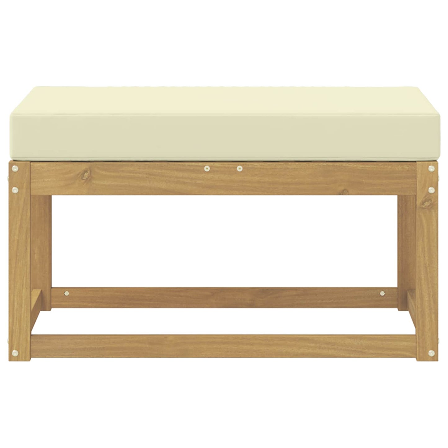 Panca da esterno con cuscino Bianco 80 x 43 x 45 cm
