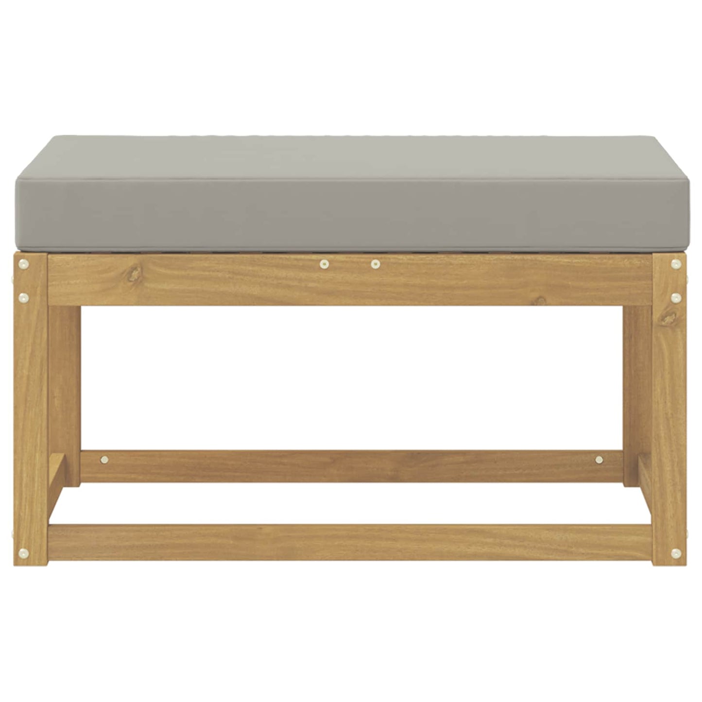 Panca da esterno con cuscino Bianco 80 x 43 x 45 cm