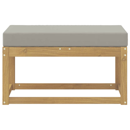 Panca da esterno con cuscino Bianco 80 x 43 x 45 cm