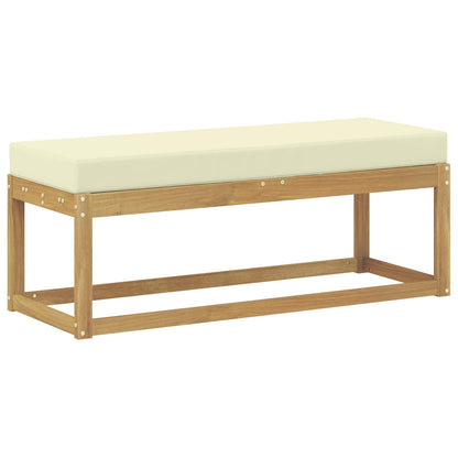 Panca da esterno con cuscino Bianco 115 x 43 x 45 cm | homemem39