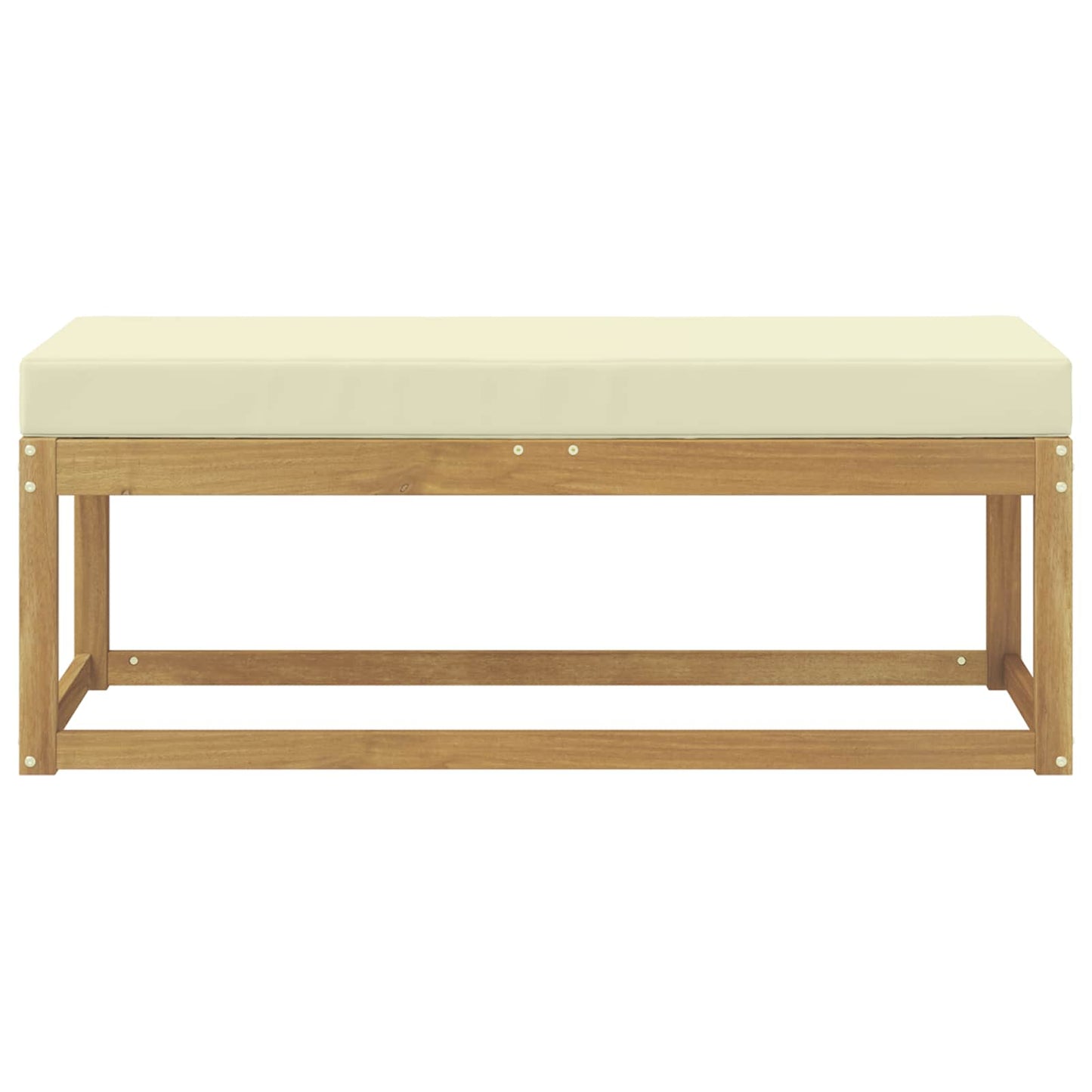Panca da esterno con cuscino Bianco 115 x 43 x 45 cm | homemem39