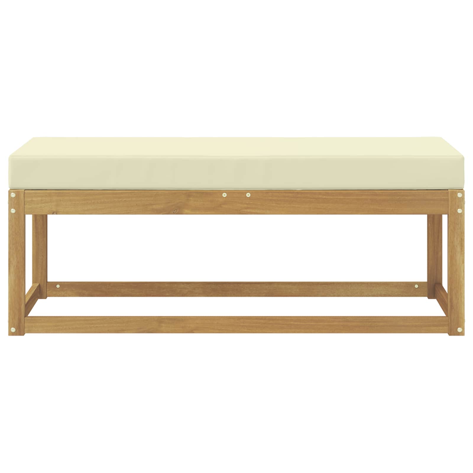 Panca da esterno con cuscino Bianco 115 x 43 x 45 cm | homemem39