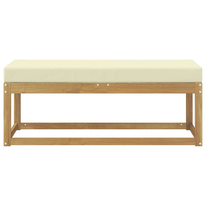 Panca da esterno con cuscino Bianco 115 x 43 x 45 cm | homemem39