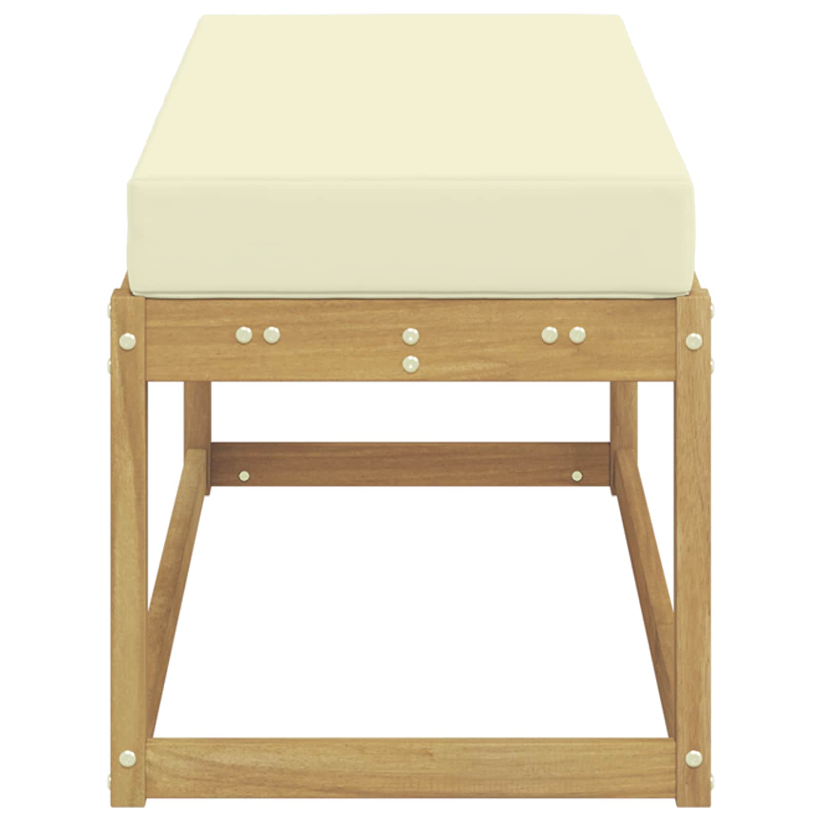 Panca da esterno con cuscino Bianco 115 x 43 x 45 cm | homemem39
