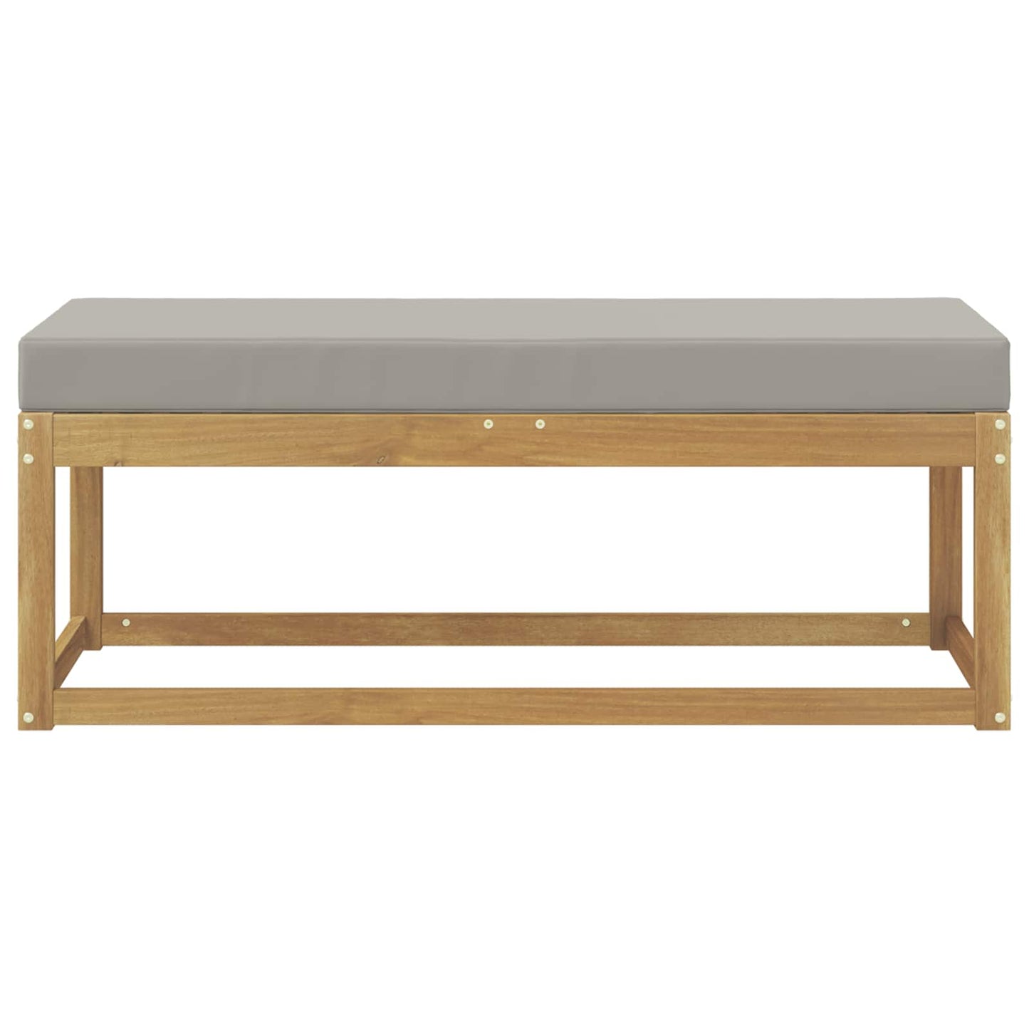 Panca da esterno con cuscino Bianco 115 x 43 x 45 cm