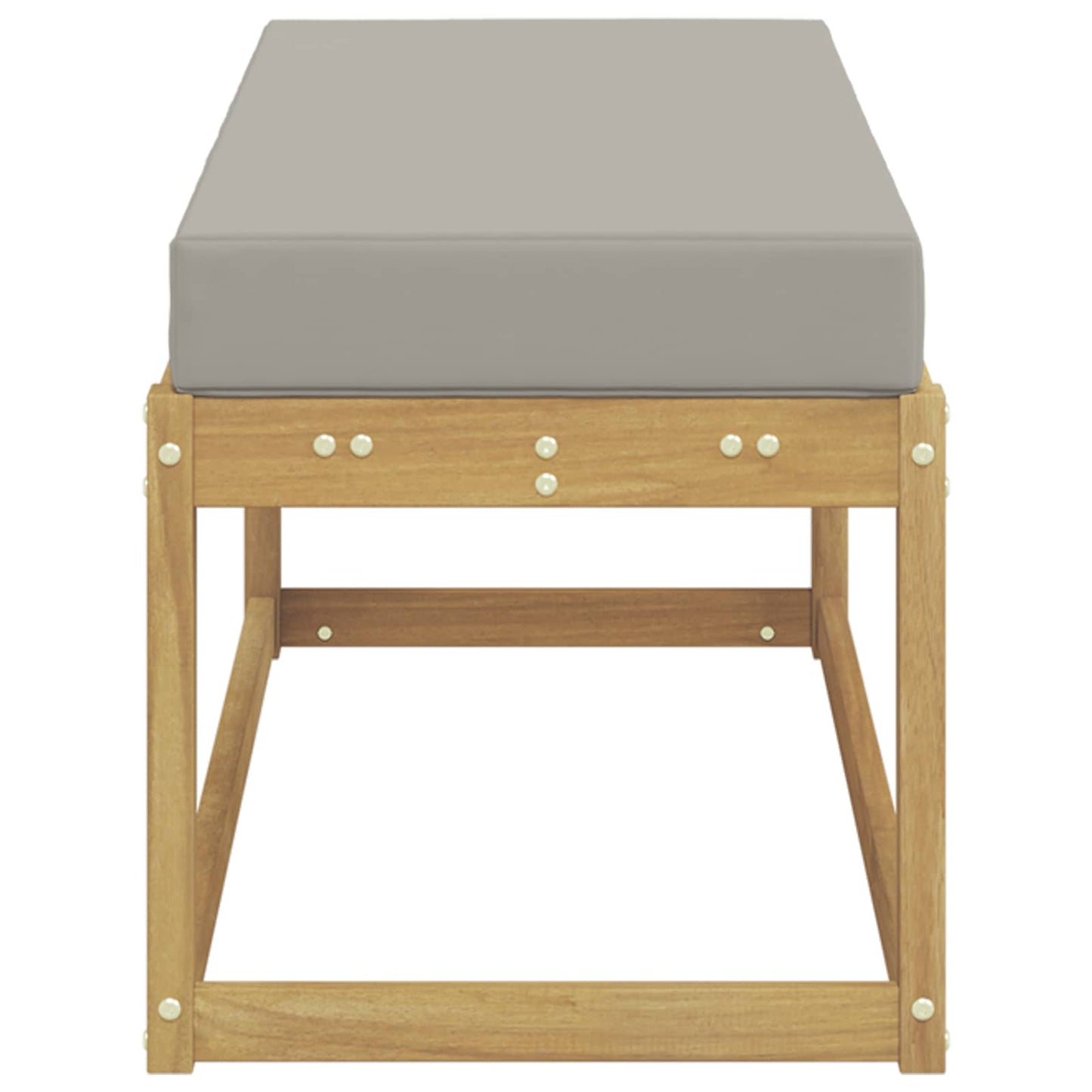 Panca da esterno con cuscino Bianco 115 x 43 x 45 cm
