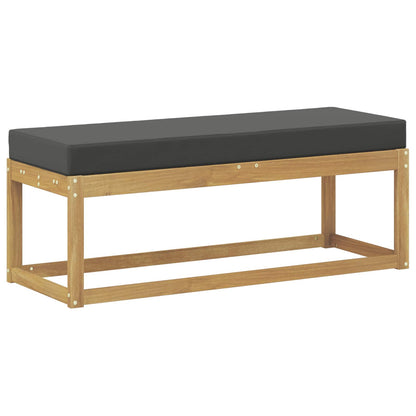 Panca da esterno con cuscino Bianco 115 x 43 x 45 cm